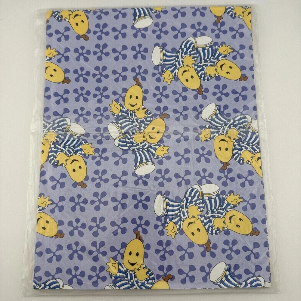 Vintage‎ '90s Bananas in Pajamas Gift Wrap 2 Sheets 16 sq ft Wrapping Paper New!